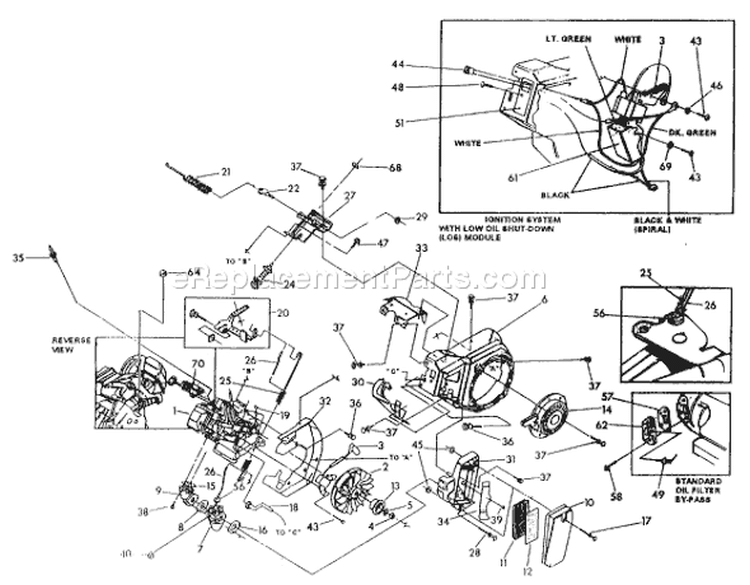 Page D Diagram and Parts List for 9898-1  Briggs and Stratton Pressure Washer